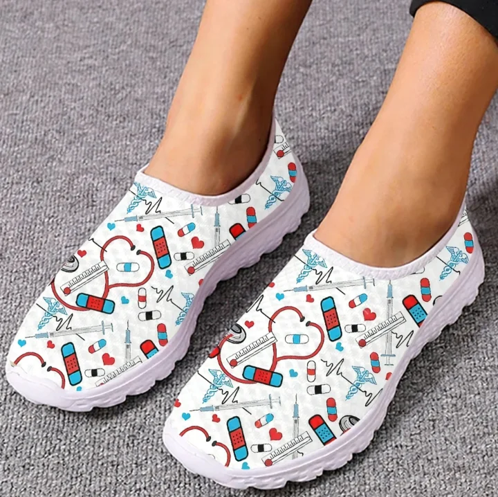 Men'S Shoes For Tennis - Nursing Stethoscope Medical Supplies Pattern Mesh