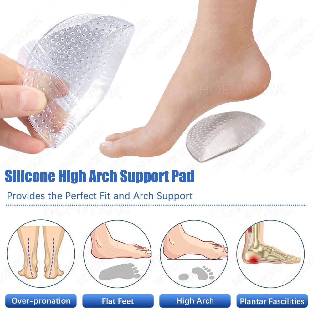 Men'S Shoes For Plantar Fasciitis - Silicone High Arch Support Pads for