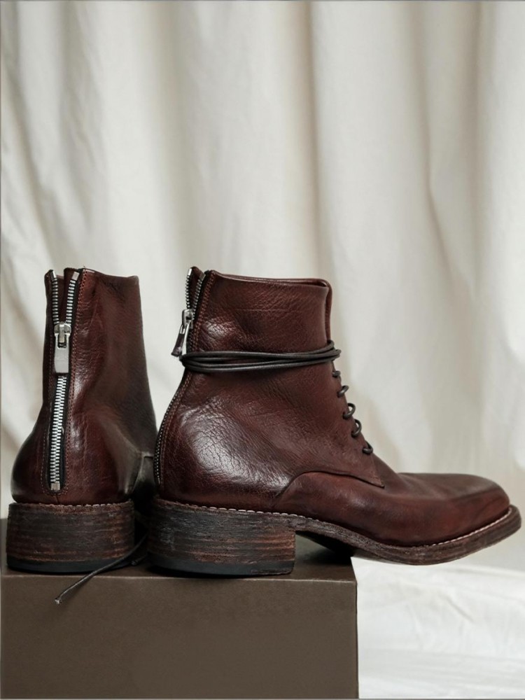 Retro Fashion Male Zipper Genu - Men'S Shoes With Height Increase review and price