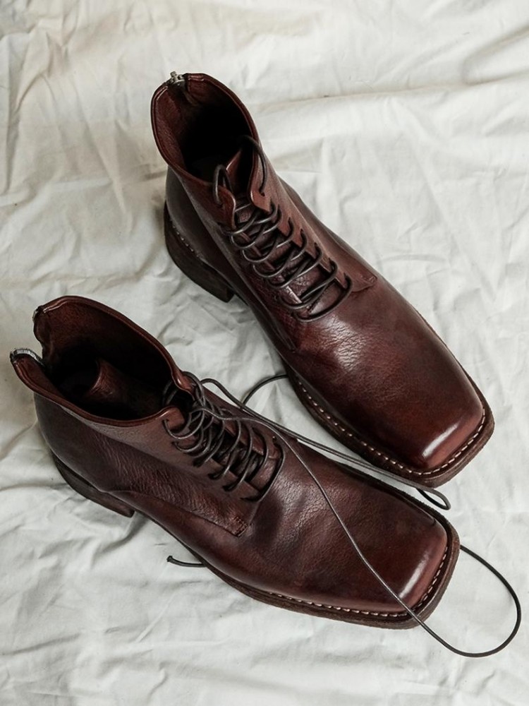 Retro Fashion Male Zipper Genu - Men'S Shoes With Height Increase review and price