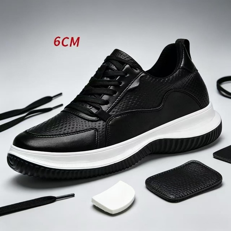 White Cow Leather Elevator Sne - Men'S Shoes With Height Increase review and price