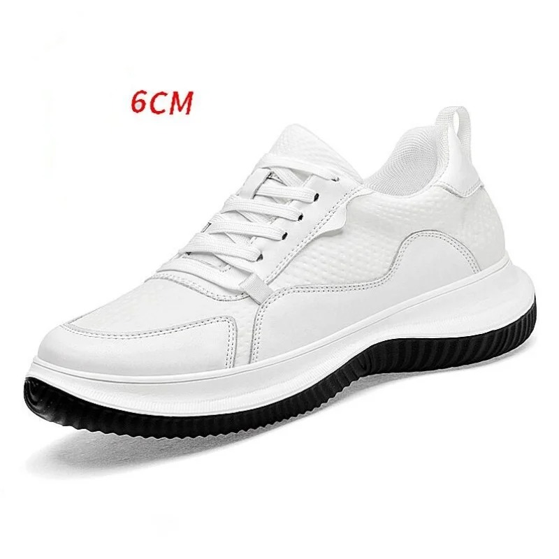 White Cow Leather Elevator Sne - Men'S Shoes With Height Increase review and price