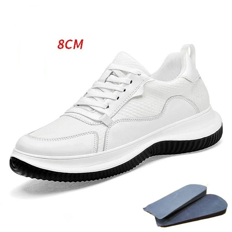 White Cow Leather Elevator Sne - Men'S Shoes With Height Increase review and price