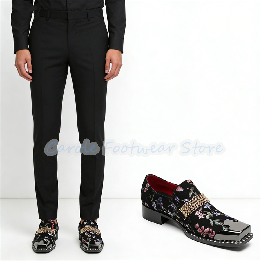 Fashion Flowers Prints Metal S - Men'S Shoes Brogues review and price