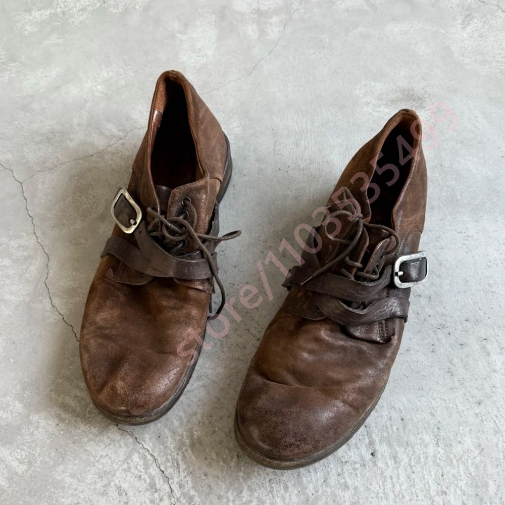 2026 Retro Distressed Brown Le - Men Shoes 2026 review and price