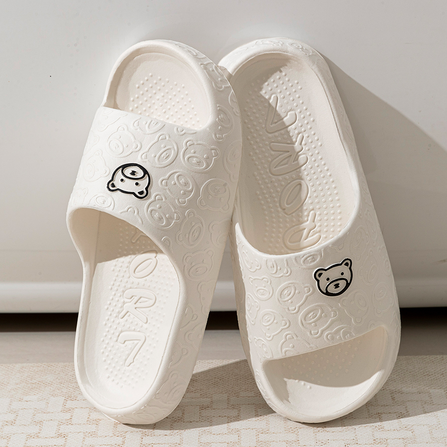 Printting Cute Bear Women Slip - Men'S Shoes With Platform review and price