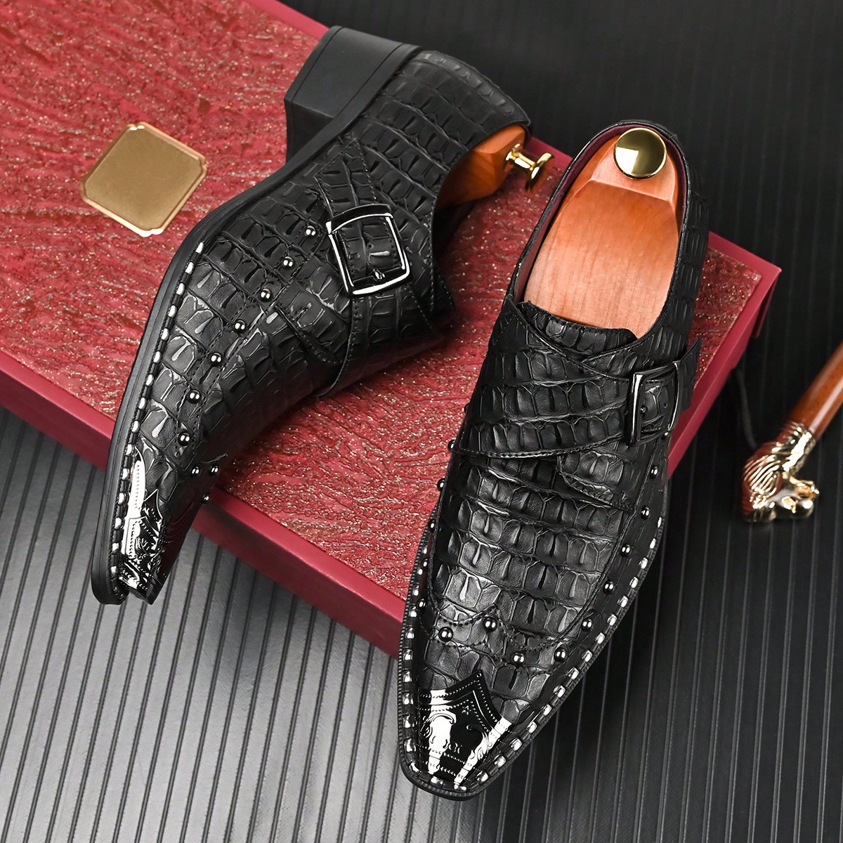 Vintage-Style Men Buckle Monk  - Shoes Heels Men review and price