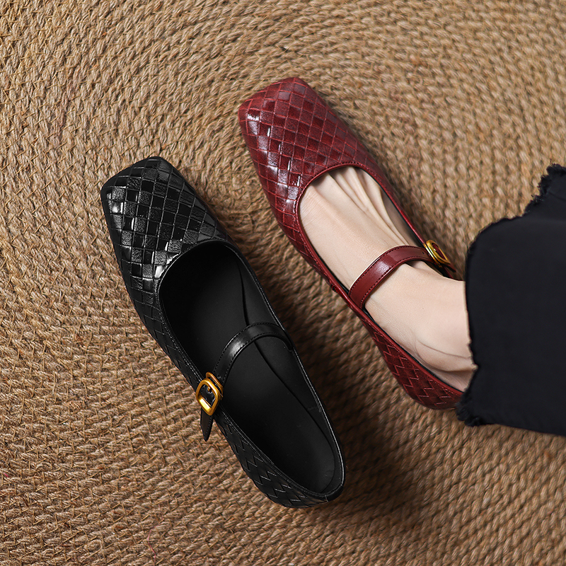 Woven Flat Bottom Mary Jane Wo - Shoes Heels Men review and price
