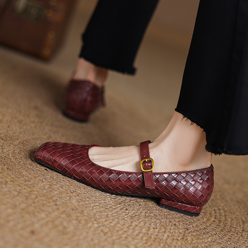 Woven Flat Bottom Mary Jane Wo - Shoes Heels Men review and price