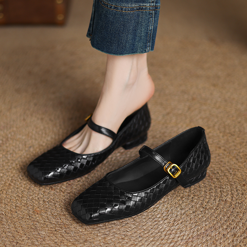 Woven Flat Bottom Mary Jane Wo - Shoes Heels Men review and price