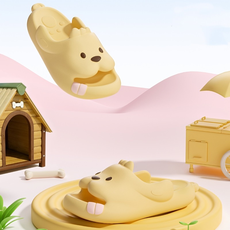 Cute Dog Cartoon Slippers Wome - Men'S Shoes With Platform review and price