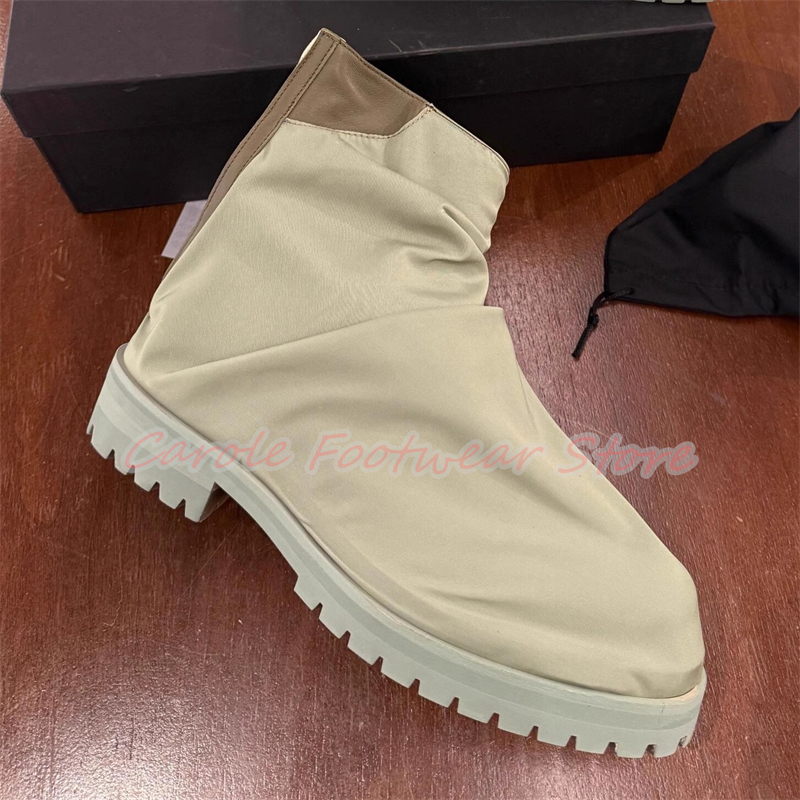 Pleated Nylon Cloth High Top M - Men'S Shoes With Height Increase review and price