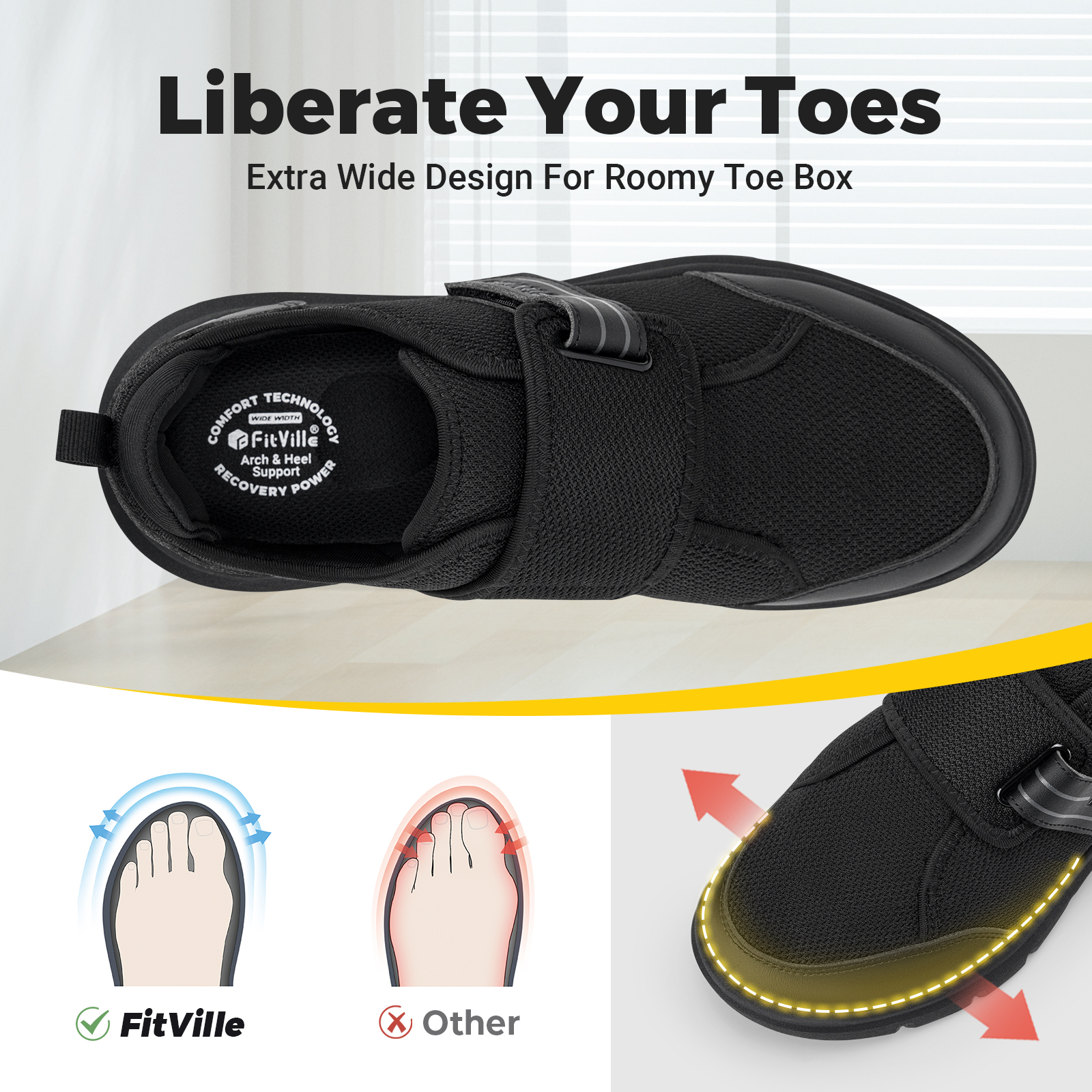 FitVille Diabetic Shoes for Me - Men'S Shoes For Wide Feet review and price