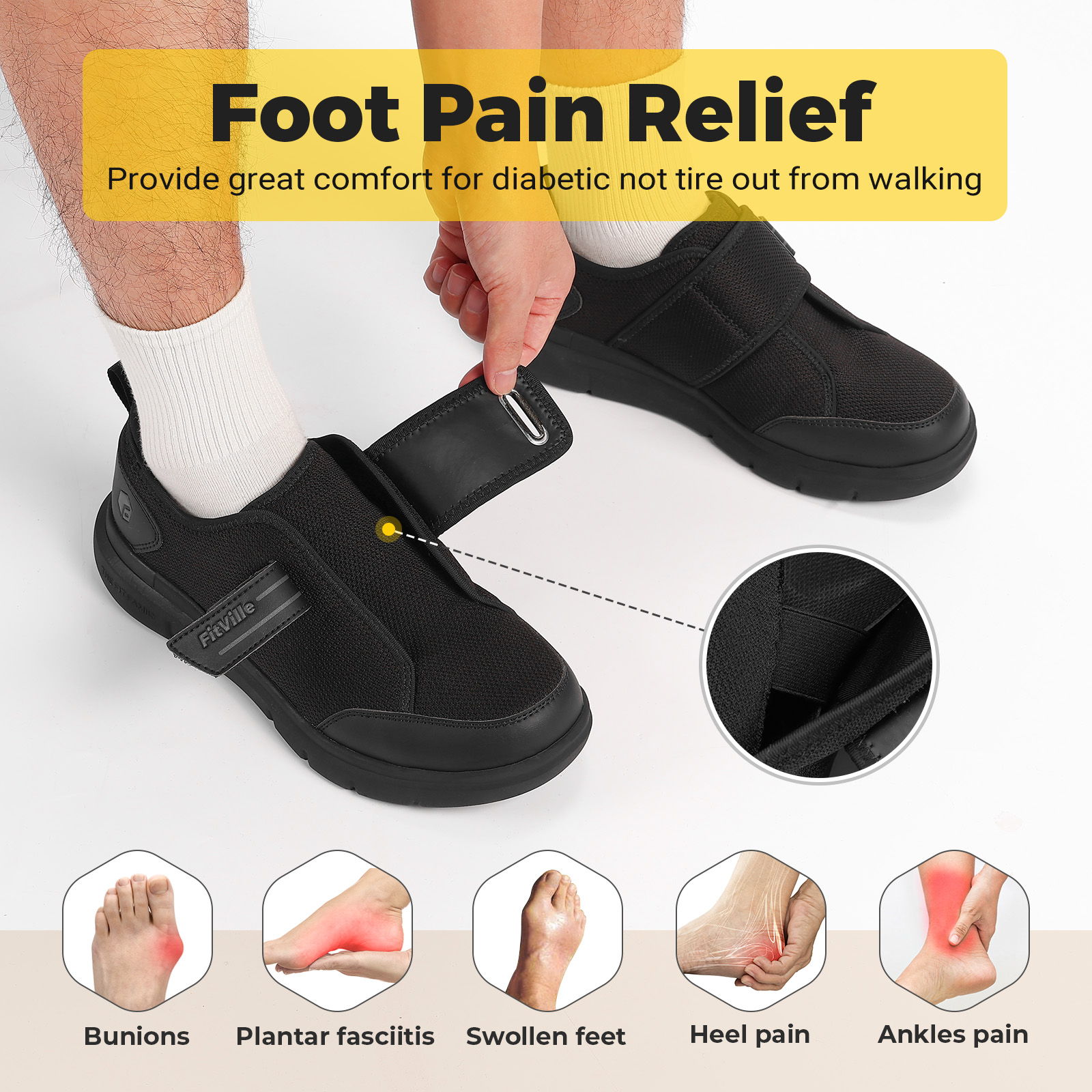 FitVille Diabetic Shoes for Me - Men'S Shoes For Wide Feet review and price